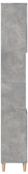 VidaXL betonszürke szerelt fa fürdőszobaszekrény 30 x 30 x 190 cm