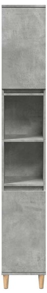 VidaXL betonszürke szerelt fa fürdőszobaszekrény 30 x 30 x 190 cm
