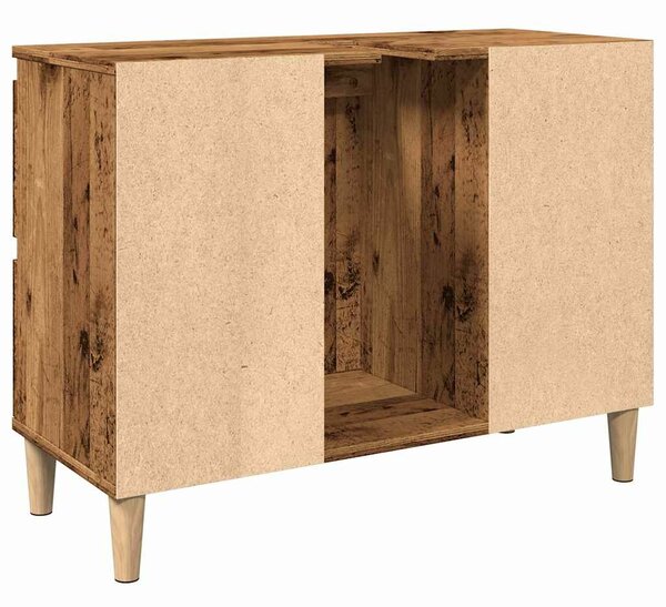 VidaXL antik fa színű szerelt fa mosdószekrény 80 x 33 x 60 cm