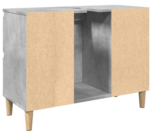 VidaXL betonszürke szerelt fa mosdószekrény 80 x 33 x 60 cm