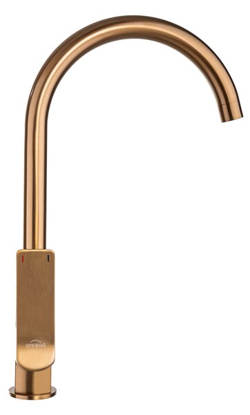 Invena Neri, magas mosogató csaptelep h-385, réz matt, INV-BZ-P1-014-L