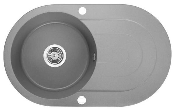 Laveo Dafne, 1 kamrás gránit mosogató 780x470x204 mm, szürke, LAV-SBD_581T