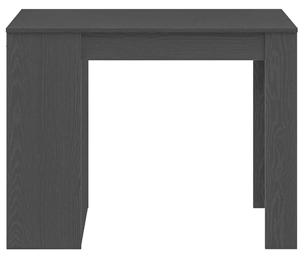 VidaXL íróasztal fiókkal polccal fekete tölgy 102x62x77,5cm gépelt fa