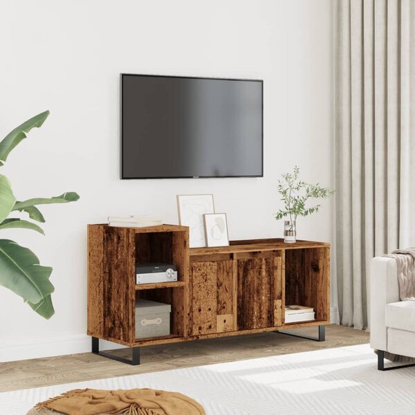 VidaXL antik fa színű szerelt fa TV-szekrény 100x35x55 cm