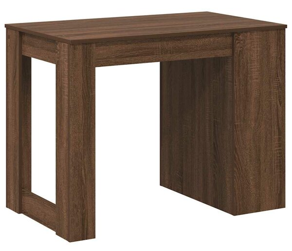 VidaXL íróasztal fiókkal polccal barna tölgy 102x62x77,5 cm gépelt fa