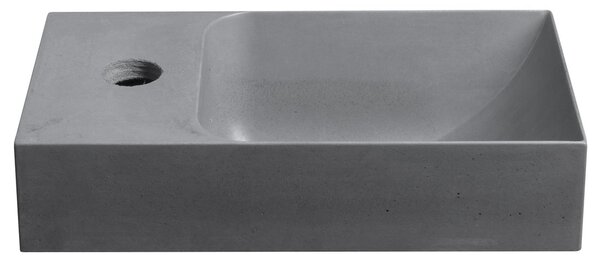 Sapho Sapho, PICCOLINO beton mosogató 30,8x17cm, csaptelep balra, szürke, PK30017