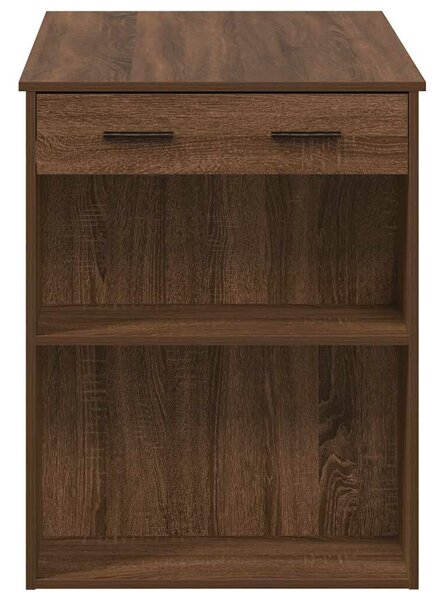 VidaXL íróasztal fiókkal polccal barna tölgy 102x62x77,5 cm gépelt fa
