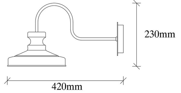 Fekete fali lámpa ø 22 cm Kiruna – Opviq lights