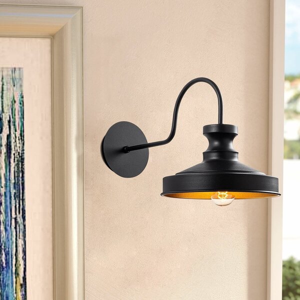 Fekete fali lámpa ø 22 cm Kiruna – Opviq lights