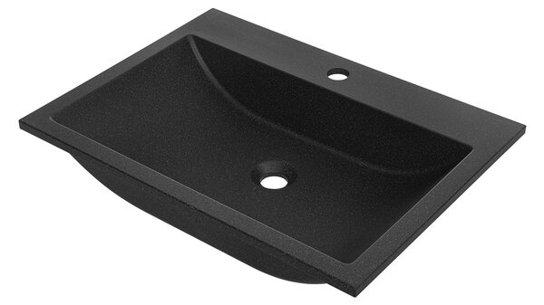 Laveo Albano, gránit mosogató 600x440x122 mm, fekete, LAV-VGA1710T