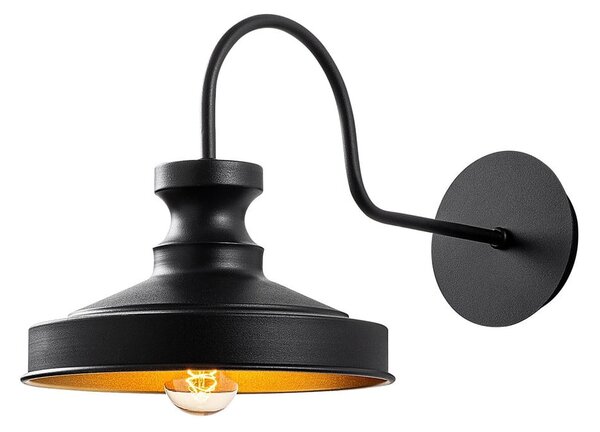 Fekete fali lámpa ø 22 cm Kiruna – Opviq lights
