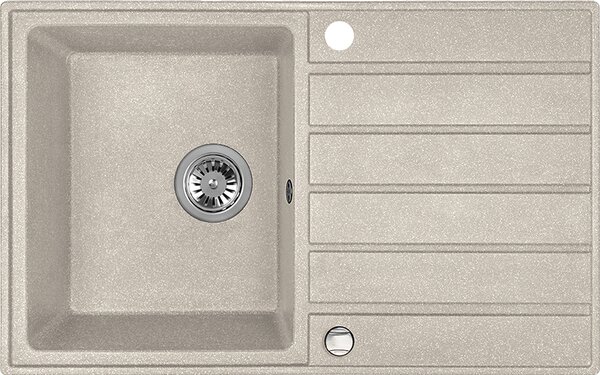 Laveo Margarita, 1 kamrás gránit mosogató 790x490x230 mm, bézs, LAV-SBM_411T