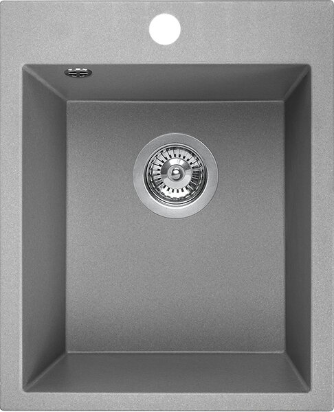 Laveo Chichi, 1 kamrás gránit mosogató 390x480x205 mm, szürke, LAV-SBH_510T