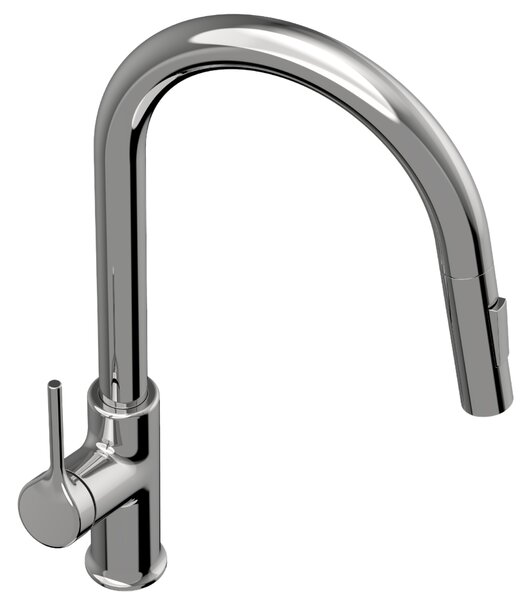 Invena Farsala, mosogató csaptelep kihúzható 2 funkciós kifolyóval h-433, króm, INV-BZ-40-U01-S