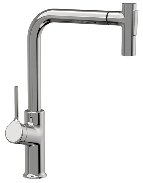 Invena Farsala, magas mosogató csaptelep 2 funkciós kihúzható kifolyóval h-369, króm, INV-BZ-40-L01-S