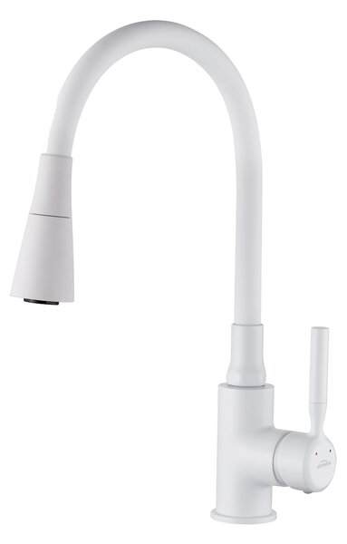 Invena Hula, magas mosogató csaptelep 2 funkciós, fehér, INV-BZ-85-P02-L