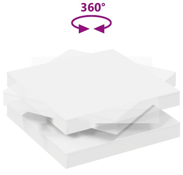 VidaXL fehér dohányzóasztal 360 fokban forgatható 90x90x34,5 cm