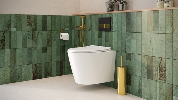 Laveo Jari Cycleon, falra szerelhető WC CycleOn pezsgőfürdő rendszerrel 485x370x325 mm + wc ülőke, fehér, LAV-VMJ_609S