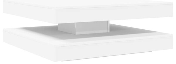 VidaXL fehér dohányzóasztal 360 fokban forgatható 90x90x34,5 cm