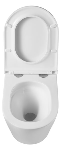 Erga Lily+, fali WC-csésze 490x370x365mm, Tornado 2 perem nélküli + lágyan záródó WC-ülőke, fehér, ERG-V03-LILY-TO2-WH