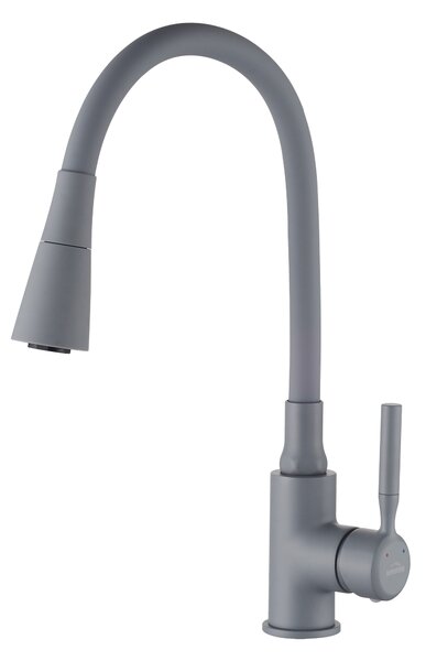 Invena Hula, magas mosogató csaptelep 2 funkciós, szürke, INV-BZ-85-P05-L