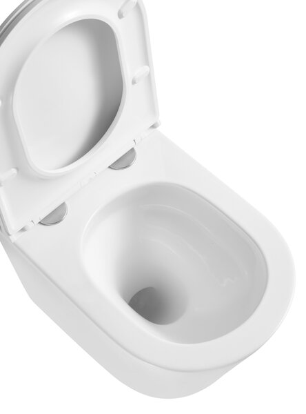 Erga Lily+, fali WC-csésze 490x370x365mm, Tornado 2 perem nélküli + lágyan záródó WC-ülőke, fehér, ERG-V03-LILY-TO2-WH