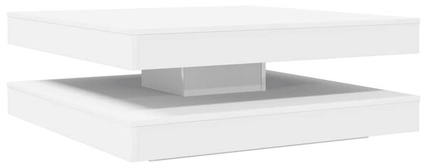 VidaXL fehér dohányzóasztal 360 fokban forgatható 90x90x34,5 cm
