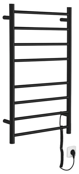 Sapho , REDONDO elektromos törülközőszárító, kerek, 500x900 mm, 75 W, fekete matt, ER220BV