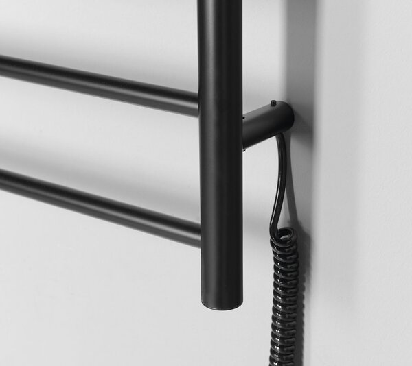 Sapho , REDONDO elektromos törülközőszárító, kerek, 500x900 mm, 75 W, fekete matt, ER220BV