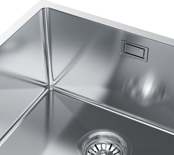 Erga HD, 1 kamrás acél mosogató 440x440x210 mm, acél, ERG-MLS-HD4444