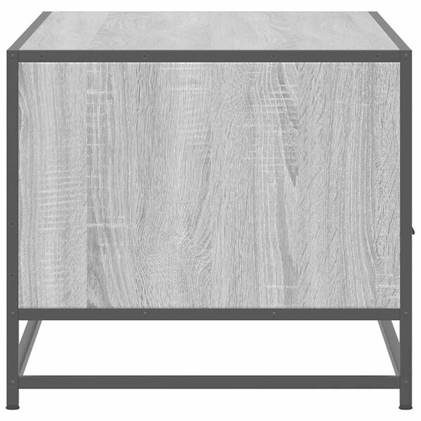 VidaXL szürke sonoma szerelt fa és fém dohányzóasztal 100 x 50 x 45 cm