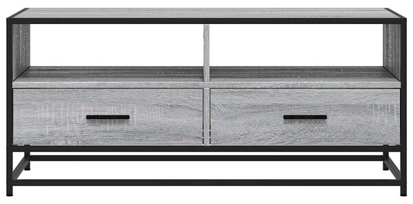 VidaXL szürke sonoma szerelt fa és fém dohányzóasztal 100 x 50 x 45 cm