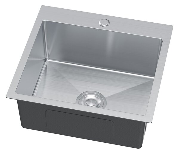 Erga HD, 1 kamrás acél mosogató 500x450x210 mm, acél, ERG-MLS-HD5045
