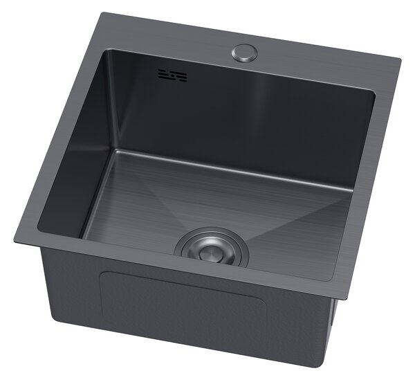 Erga HD, 1 kamrás acél mosogató 500x450x210 mm, grafit, ERG-MLS-HD5045B