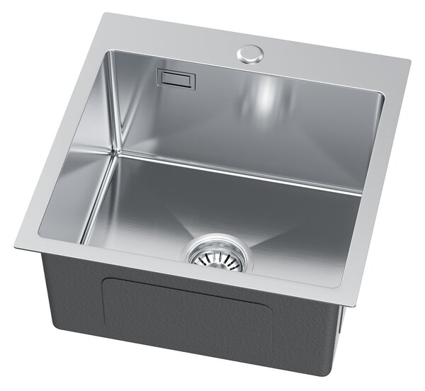 Erga HD, 1 kamrás acél mosogató 460x450x210 mm, acél, ERG-MLS-HD4645