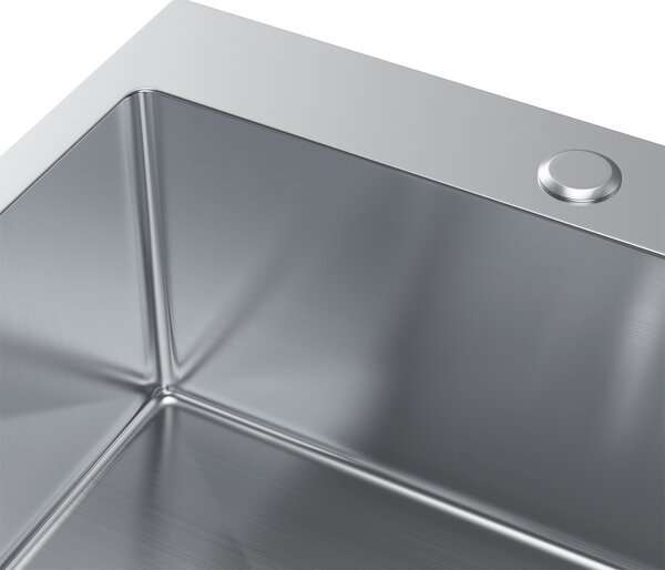 Erga HD, 1 kamrás acél mosogató 480x450x210 mm, acél, ERG-MLS-HD4845