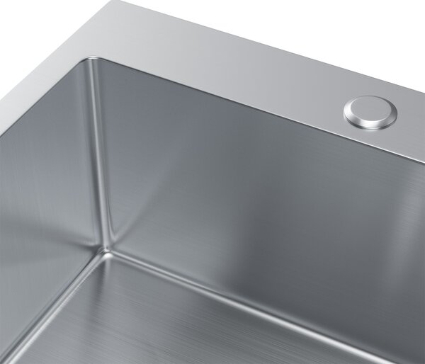 Erga HD, 1 kamrás acél mosogató 500x450x210 mm, acél, ERG-MLS-HD5045