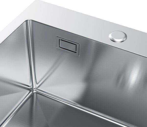 Erga HD, 1 kamrás acél mosogató 460x450x210 mm, acél, ERG-MLS-HD4645