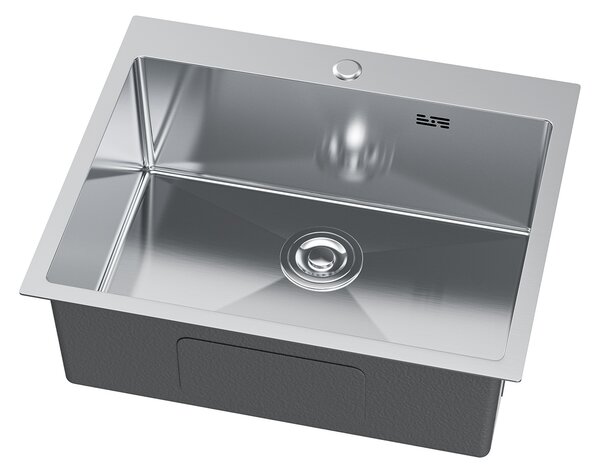 Erga HD, 1 kamrás acél mosogató 600x500x210 mm, acél, ERG-MLS-HD6050X