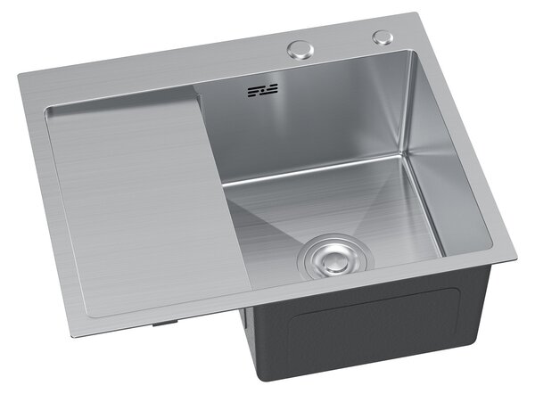 Erga HD, 1 kamrás acél mosogató 580x480x210 mm, jobb, acél, ERG-MLS-HD5848R