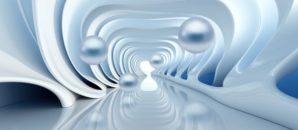 Fotótapéta Folyékony formák és lebegő gömbök bőven vannak, Geometriai 3D fotótapéta, Népszerű fotótapéta, w02134 - Tapeko.hu