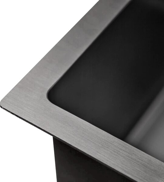 Erga HD, 1 kamrás acél mosogató 470x450x210 mm, grafit, ERG-MLS-HD4745B