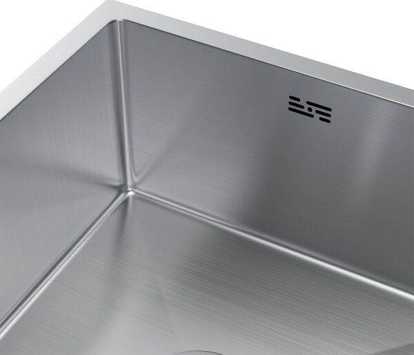 Erga HD, 1 kamrás acél mosogató 470x450x210 mm, acél, ERG-MLS-HD4745
