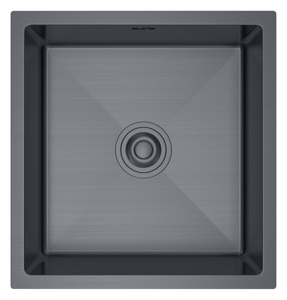 Erga HD, 1 kamrás acél mosogató 470x450x210 mm, grafit, ERG-MLS-HD4745B