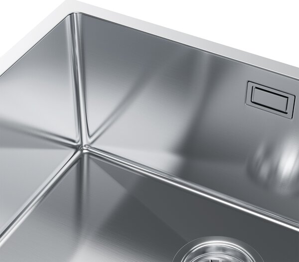 Erga HD, 1 kamrás acél mosogató 540x440x210 mm, acél, ERG-MLS-HD5444