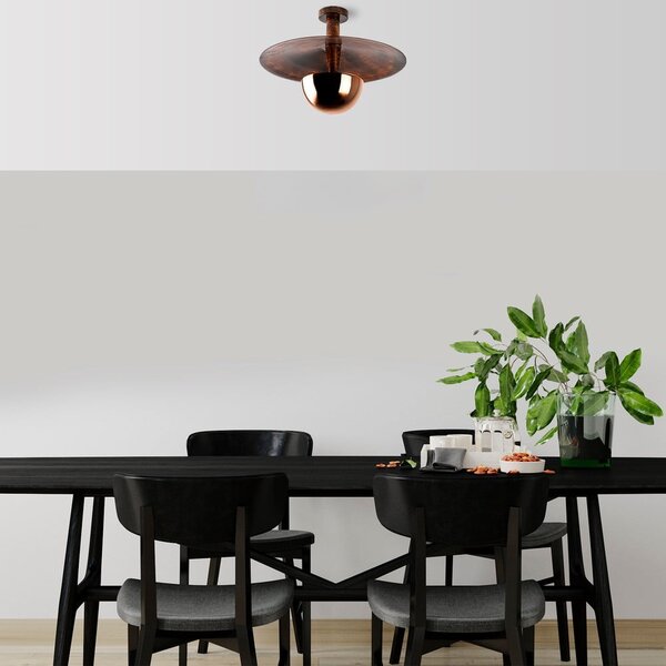 Rézszínű mennyezeti lámpa fém búrával ø 48 cm Kurt – Opviq lights
