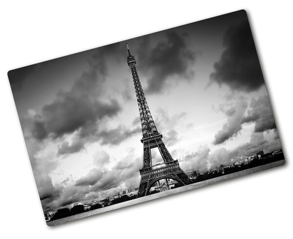 Üveg vágódeszka fényképpel Eiffel-torony párizs város