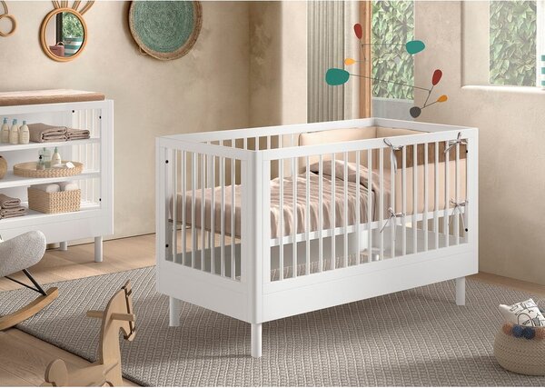 Fehér bükkfa babaágy 70x140 cm Forrest – Vipack