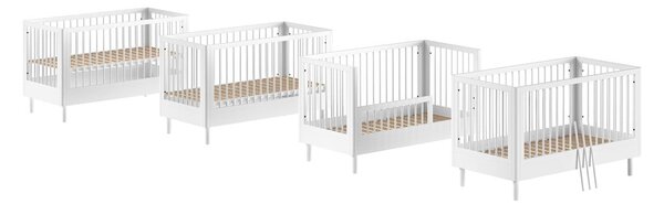 Fehér bükkfa babaágy 70x140 cm Forrest – Vipack
