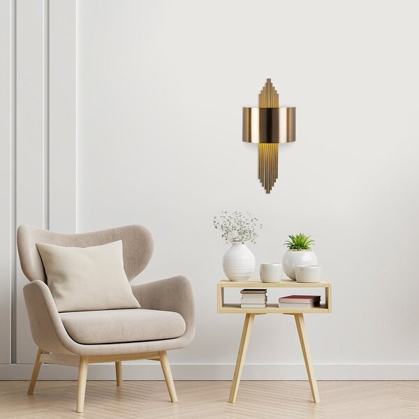 Aranyszínű fali lámpa Rayi – Opviq lights